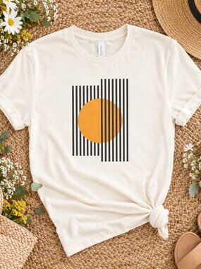 ☀️ Bauhaus Sun Graphic Tee | Abstract Geometric T-Shirt